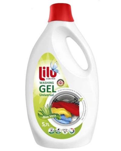 Гель для прання «Aлое вера» універсальний 5,7 л, ТМ Lilu