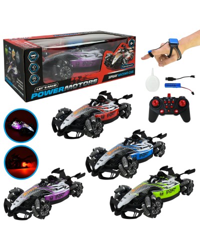 Машина «POWERMOTORS» р/к на акумуляторі зі світлом, звуком, параою та 2 пультами керування, в асортименті, у коробці 40,5х14,5х19,3 см.