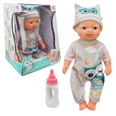 Пупс 38 см інтерактивний з активною мімікою обличчя та аксесуарами, на батарейці, у коробці 23х19х29 см