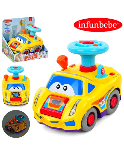 Автотренажер «Машинка» 17 см зі світлом, звуком. кермом та 2 режимами гучності, на батарейках, у коробці 19,5х15,5х19 см.