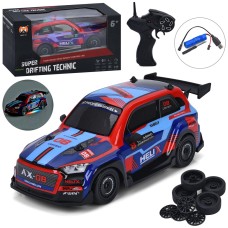 Машина 26,5 см 1:16 на акумуляторі 2,4 ГГц і світлом, міцним корпусом, додатковими колесами, повним приводом та USB, в асортименті, у коробці 29,5х16х14 см