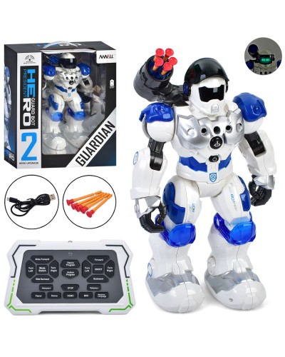 Робот 31 см р/к на акумуляторі з музикою, світлом, програмуванням та USB, їздить та танцює, у коробці 32х37х14,5 см.