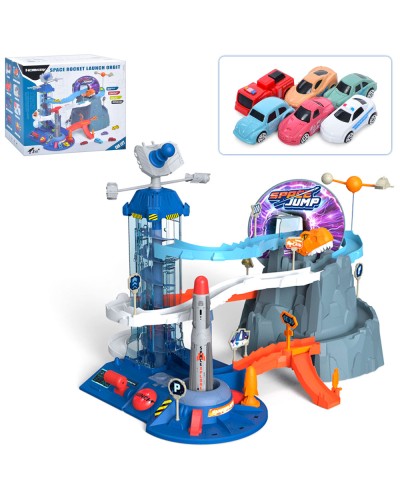 Гараж 57х35х40 см з ліфтом та 4 машинкаи, у коробці 39х34х22 см