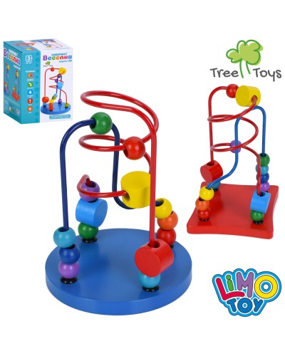 Лабіринт магнітний дерев'яний з ігровим полем 22,5х15,5 см та кульками, у коробці 23,5162,5 см