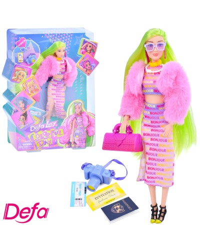 Лялька «DEFA» 29 см шарнірна з сумочкою та аксесуарами, у блістері 27х34,5х6,5 см