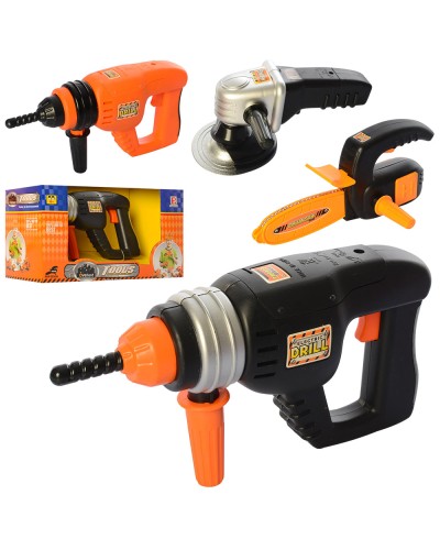 Інструменти для ремонту 22 см, на батарейках, в асортименті, у коробці 28х15х11,5 см