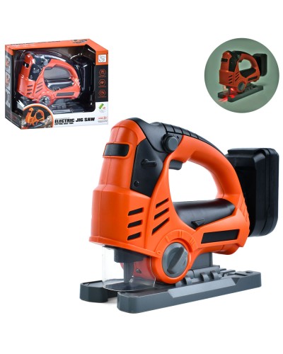 Електролобзик 21 см зі світлом та рухомими деталями, на батарейці, у коробці 23,5x19x12,5 см