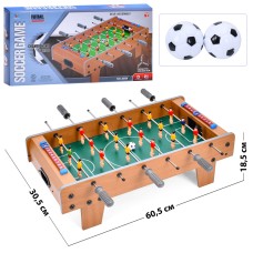 Настільна гра «Футбол» дерев'яний 2 в 1 з ігрвим полем 60,5х51х10 см, шкалою для ведення рахунку, у коробці 61х30х ,5 см.