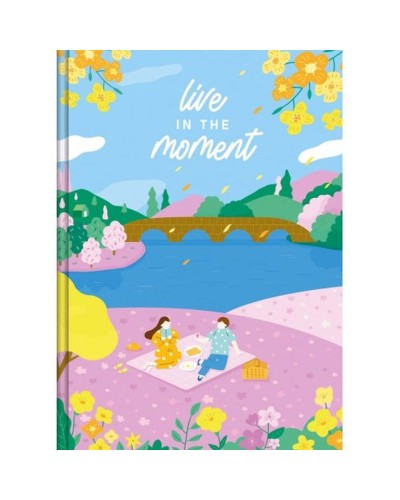 Блокнот «Живи моментом» А5 на 72 аркуші у клітинку з ламінованою обкладинкою, в асортименті, ТМ Рюкзачок