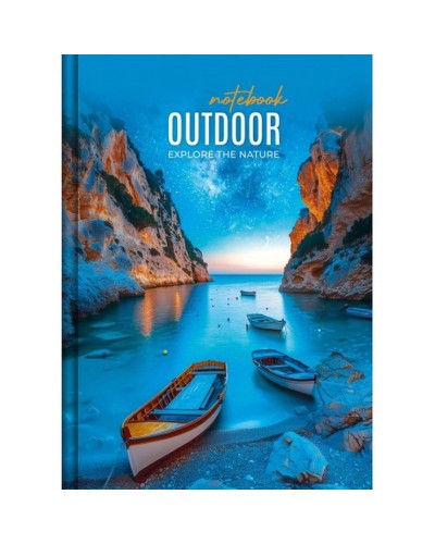 Канцелярська книга «NATURE» А4 на 192 аркуші у клітинку з твердою палітуркою та ламінованою обкладинкою, в асортименті, ТМ Рюкзачок