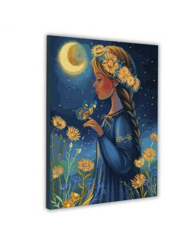 Картина за номерами з алмазною мозаїкою «Місячна казка» 40х50 см, ТМ SANTI