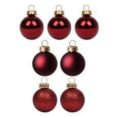Набір новорічних кульок d 5 см бордо, 7 шт. в упаковці, ТМ Yes Fun