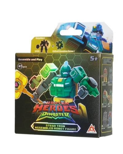 Конструктор-робот «DINOSTER. Стего Трон» на 45 деталей, у коробці 6х13х16 см