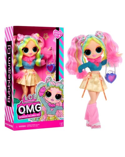 Лялька L.O.L.Surprise! серії «O.M.G. Entry. DJ Баблгам» 24 см, у коробці 27х6х15 см