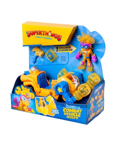 Ігровий набір SUPERTHINGS «Бойові Машини. Мульти-машина» машинка 19х9х9 см та герой, у коробці 20х20х9 см