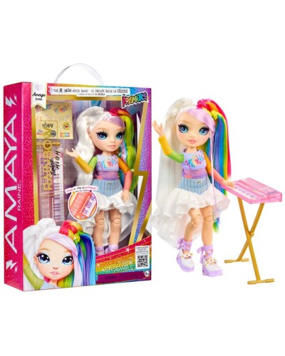 Лялька RAINBOW HIGH «Junior High Rockband. Амая» 23 см з аксесуарами, у коробці 6х20х27 см