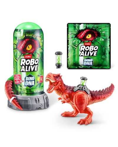 Ігровий набір «ROBO ALIVE. ДНК Тиранозавра» зі світлом та звуком, на батарейці, у коробці 10х10х21 см