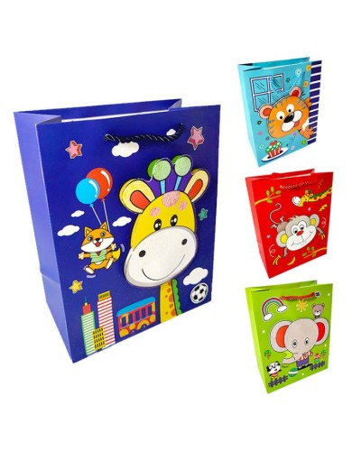 Пакет паперовий 32х26х12 см, в асортименті, TM Leader