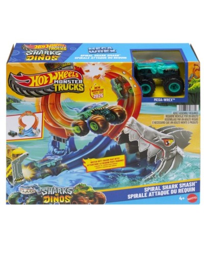 Ігровий набір «Атака акули-монстра» з машинкою, у коробці 9х31х36 см, Hot Wheels