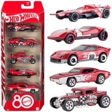 Набір з 5 базових машинок «80 років драйву Mattel», у коробці 29х11х4 см, Hot Wheels