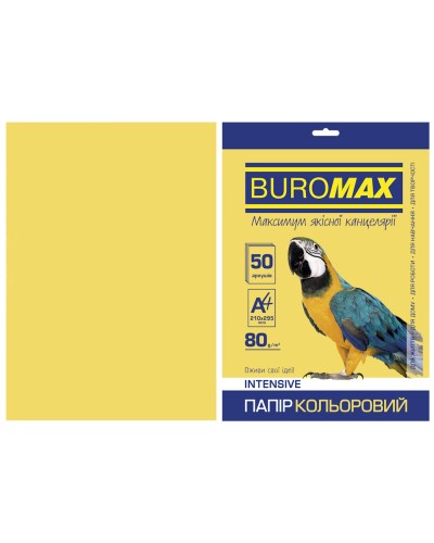 Папір кольоровий «INTENSIV» А4 50 аркушів 80 г/м2 золотий,ТМ Buromax
