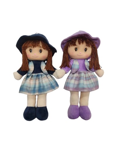 Лялька 45 см м'яконабивна з петелькою, в асортименті, у пакеті 28х51х8 см