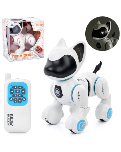 Собака 21 см р/к музична зі звуком, світлом, сенсором, регулятором гучності, програмами, на батарейці, в асортименті, у коробці 23,5х26х15 см