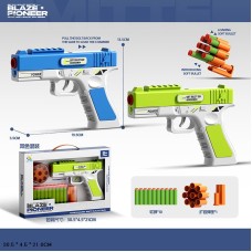 Іграшковий пістолет та 10 поролонових снарядів, в асотименті, у коробці 30,5х4,5х21 см