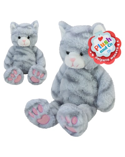 М'яка іграшка «Сірий кіт» 26 см, Plush and Co