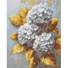Алмазна мозаїка «Золота гортензія» 40х50 см, ТМ Ідейка