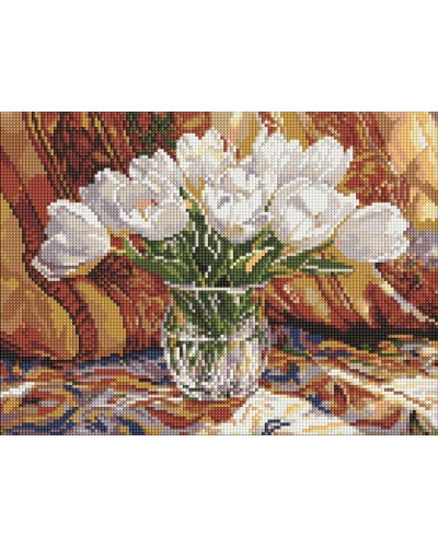 Алмазна мозаїка «Тюльпановий спокій» 30х40 см, ТМ Ідейка