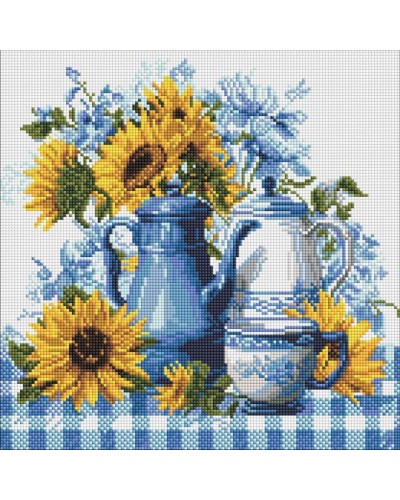 Алмазна мозаїка «Сонячна кава» 40х40 см, ТМ Ідейка