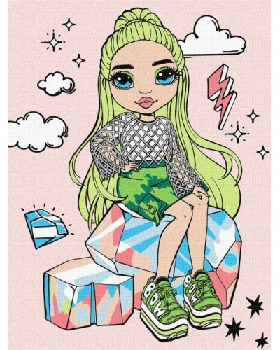 Картина за номерами «Rainbow High Jade Hunter» 30х40 см, ТМ Ідейка