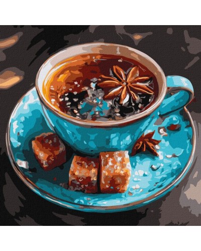 Картина за номерами «Чай з анісом» 40х40 см, ТМ Ідейка