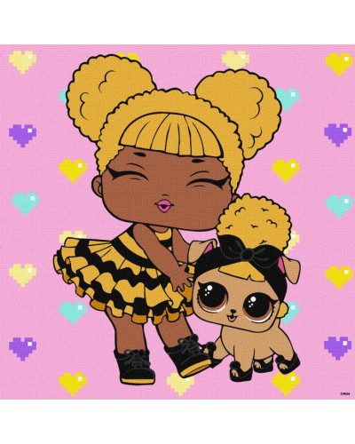 Картина за номерами «L.O.L. Surprise! TroopSurprise Queen Bee With Queen Pup» 40х40 см, ТМ Ідейка