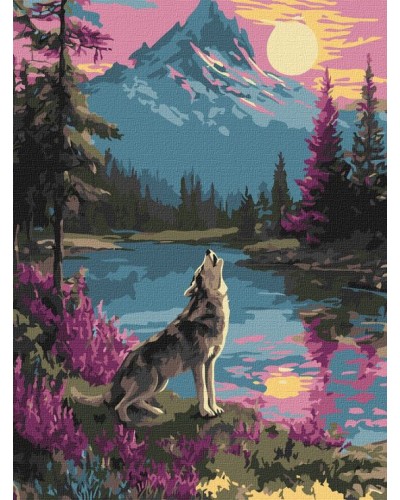 Картина за номерами «Самотній вовк» 30х40 см, ТМ Ідейка