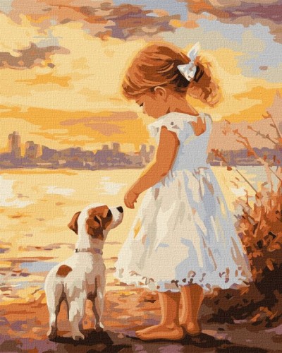 Картина за номерами «Друзі на узбережжі» 40х50 см, ТМ Ідейка