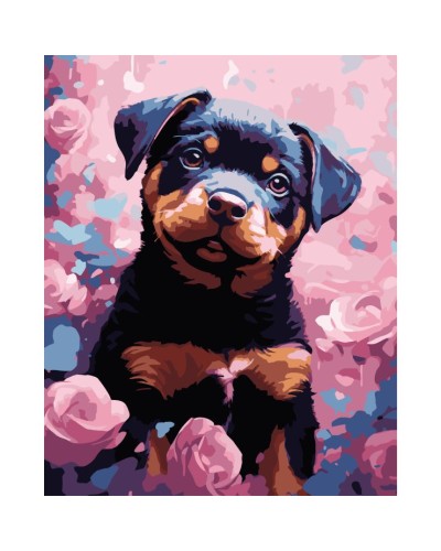 Картина за номерами «Песик» 40х50 см, ТМ Strateg