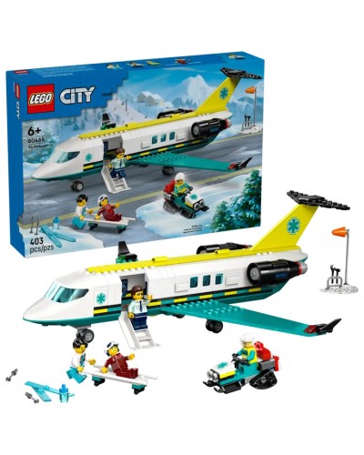 Конструктор «Літак швидкої медичної допомоги» на 943 деталі, у коробці 38х7х26, ТМ Lego