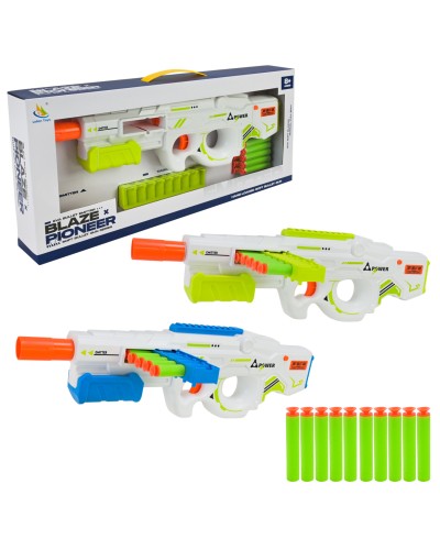 Бластер з 10 поролоновими снаялами та 10 пластиковими, в асортименті, у коробці 51х6х22 см