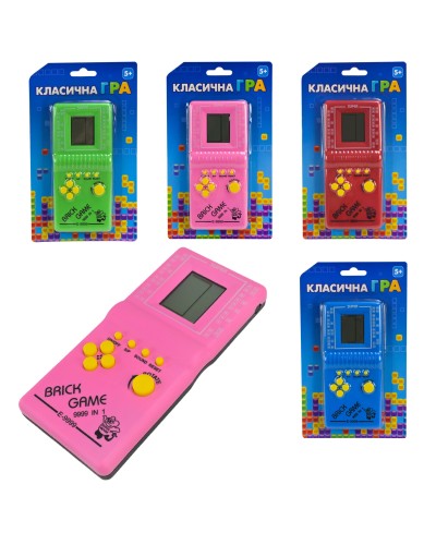 Електронна гра «Тетріс» 6,5х2х14,5 см, в асортименті, на планшетці 19х10 см