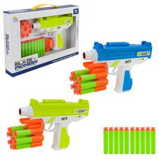 Іграшковий пістолет та 10 поролонових снарядів, в асортименті, у коробці 32,5х4,5х21 см