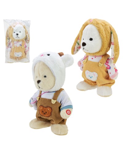 Ведмежа 30 см інтерактивне музичне з повтором голосу, ходить, плаче, на батарейці, в асортименті, у пакеті