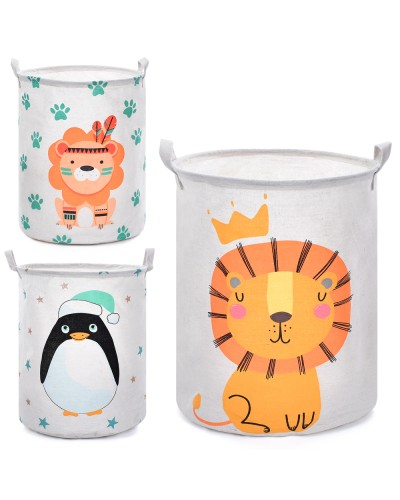 Кошик для іграшок «Тваринки» 35х43 см з 2 ручками, в асортименті, у пакеті 38х36х2 см