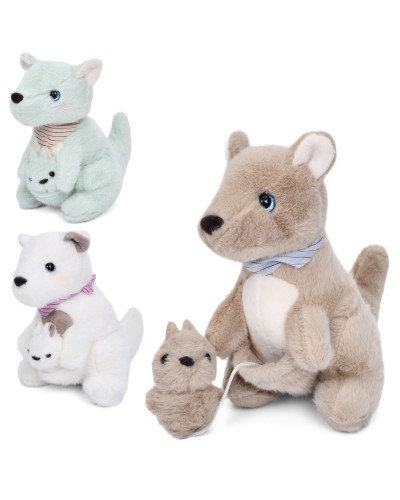 М'яка іграшка «Кенгуру з малюком» 21 см, в асортименті, у пакеті