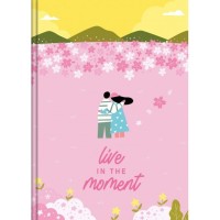 Блокнот «Живи моментом» А6 на 48 аркушів у клітинку з тверда палітуркою та ламіною обкладинкою, в асортименті, ТМ Рюкзачок