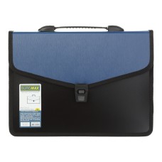 Папка-портфель А4 на 3 відділення на замку, синій, ТМ Buromax