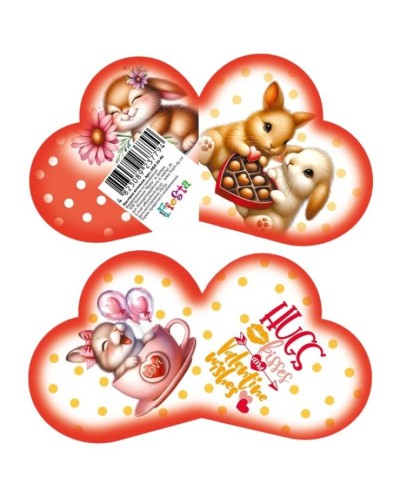 Валентинки 15х8 см, в асортименті, ТМ Мандарин