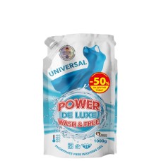 Набір: гель для прання універсальний дойпак 1000 г + гель для прання універсальний дойпак 1000 г, POWER DE LUXE