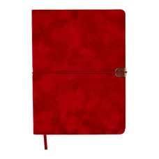Щоденник недатований «VELOUR» A5 на 336 сторінок з обкладинкою зі шкірзаму, червоний, ТМ Buromax